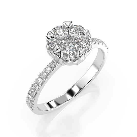 Illusion-Ring (Rund), 0.15 ct — 101-10015/4(3.4)