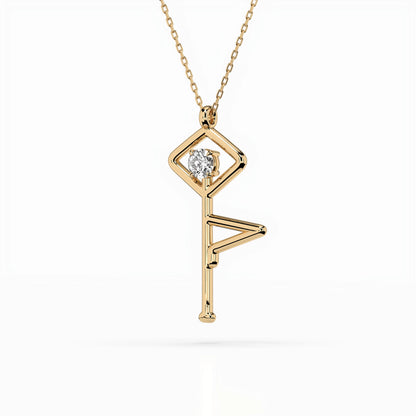 Minimalismus-Halskette (Rund), 0.1 ct — 104-10063