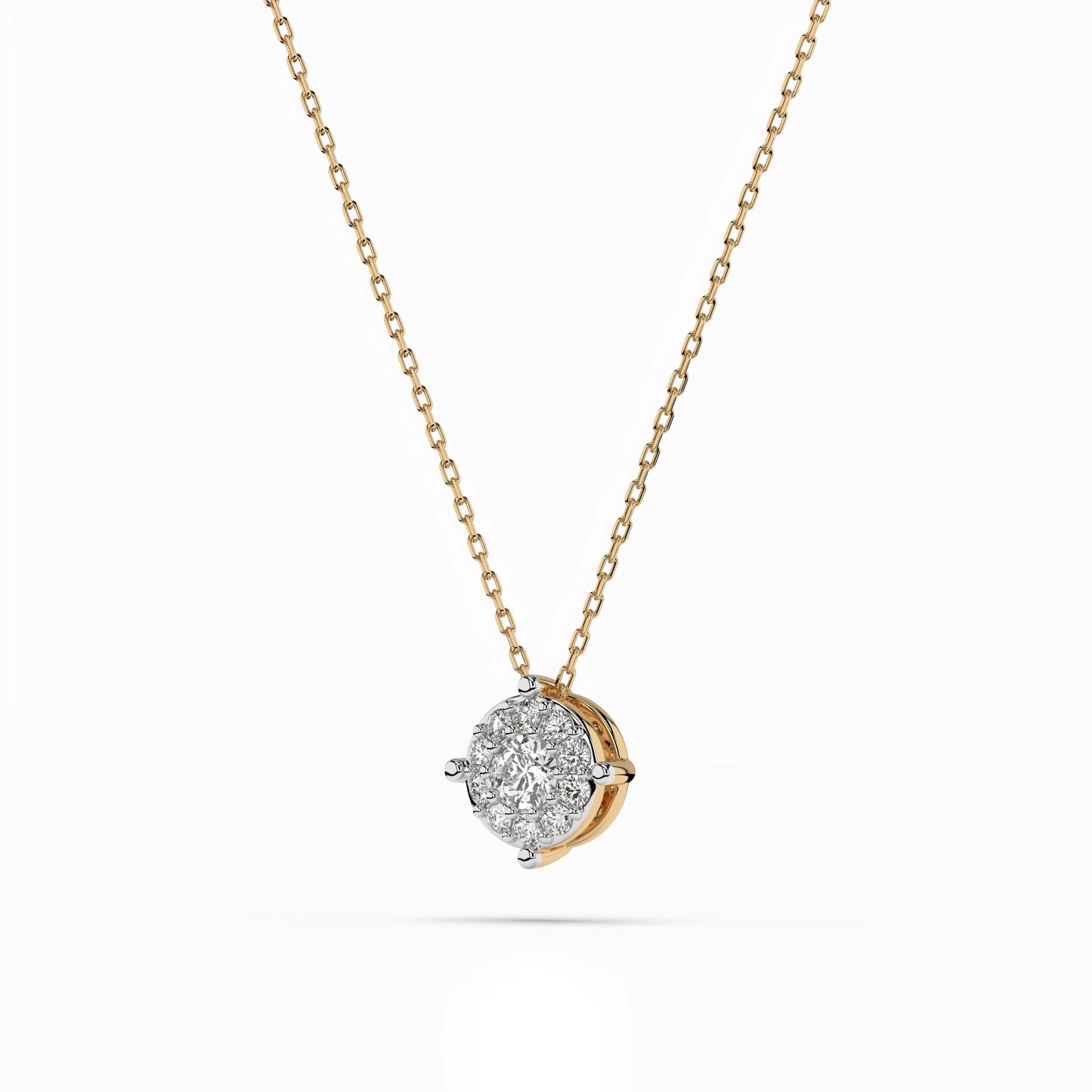 Solitär-Eternity-Halskette (Rund), 0.06 ct — 104-10001(2.5)