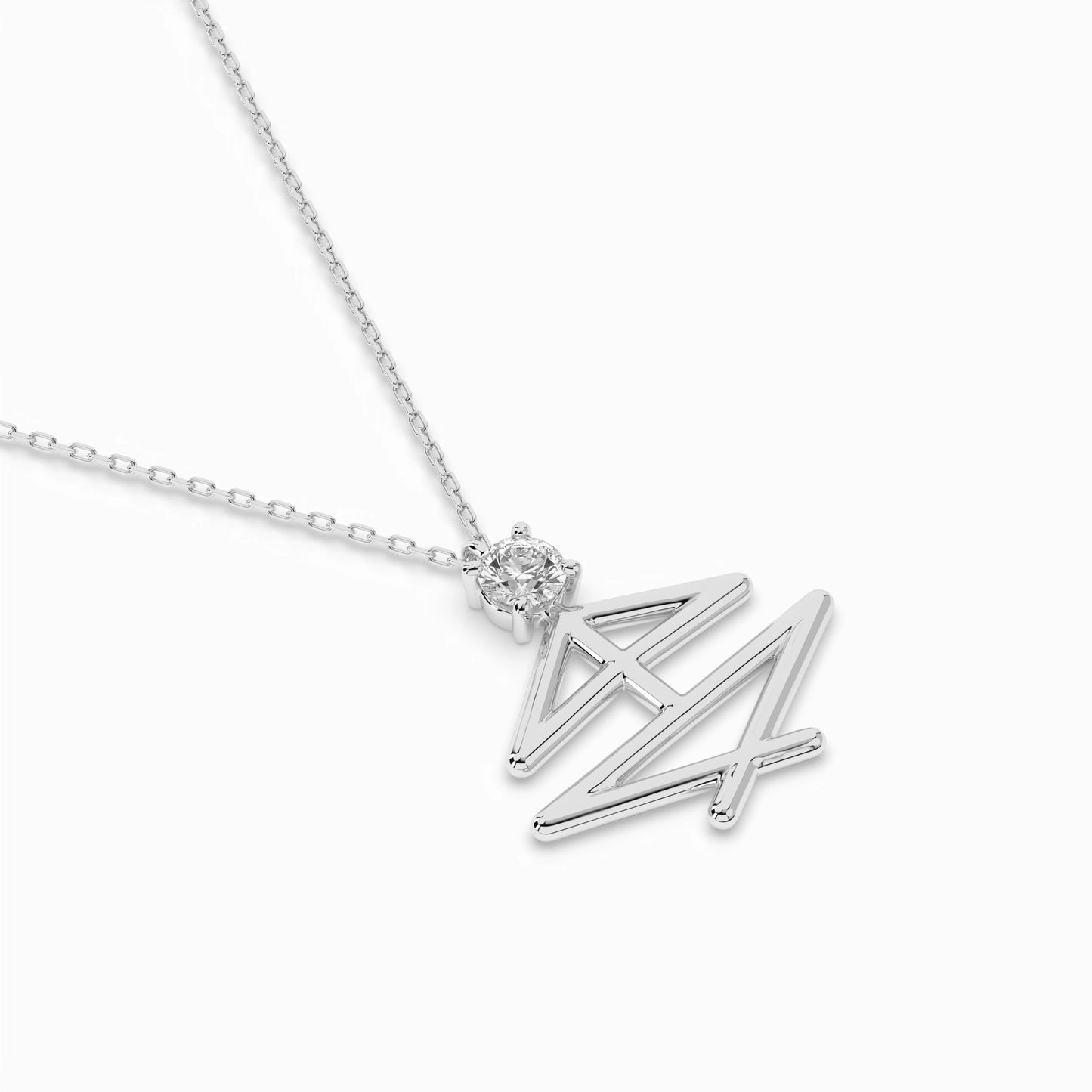 Minimalismus-Halskette (Rund), 0.1 ct — 104-10064