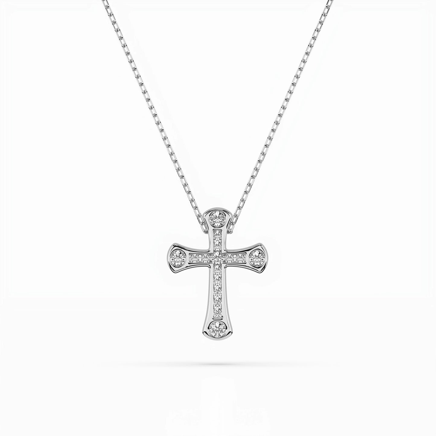 Minimalismus-Halskette (Rund), 0.06 ct — 104-10009