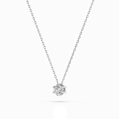 Solitär-Halskette (Rund), 0.1 ct — 104-10003(3.0)