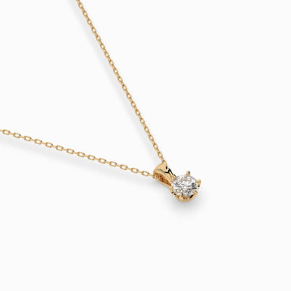 Solitär-Halskette (Rund), 0.3 ct — 104-10004(4.2)