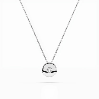 Solitär-Halskette (Rund), 0.04 ct — 104-10015(2.2)