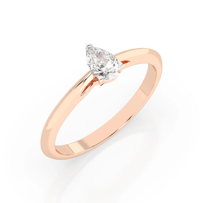 Solitär-Ring (Tropfen), 0.3 ct — 101-10190(0.30)PAR
