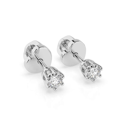 Solitär-Schmetterling-Ohrringe (Rund), 0.12 ct — 102-10027(2.5)
