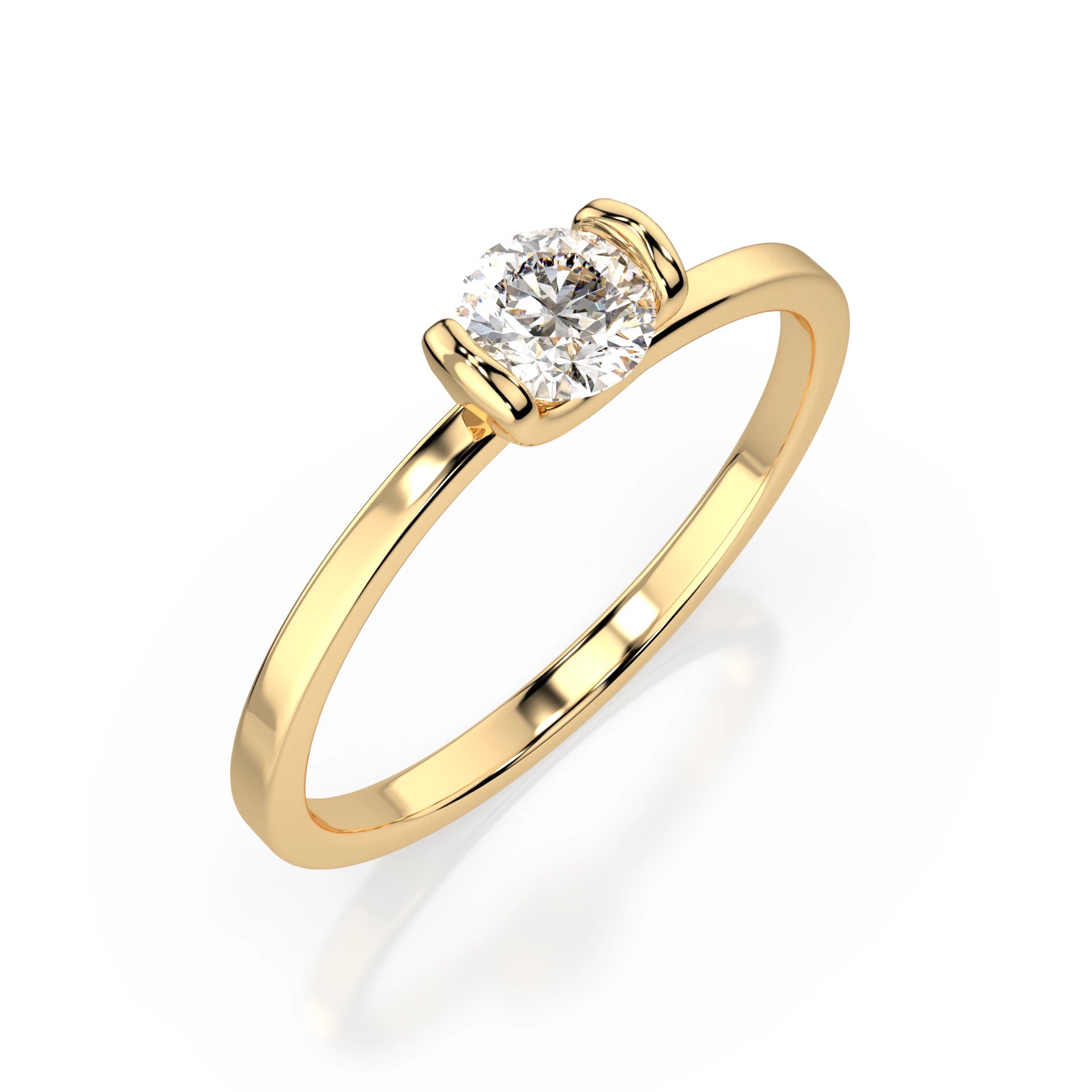 Solitär-Ring (Rund), 0.3 ct — 101-10016(4.2)