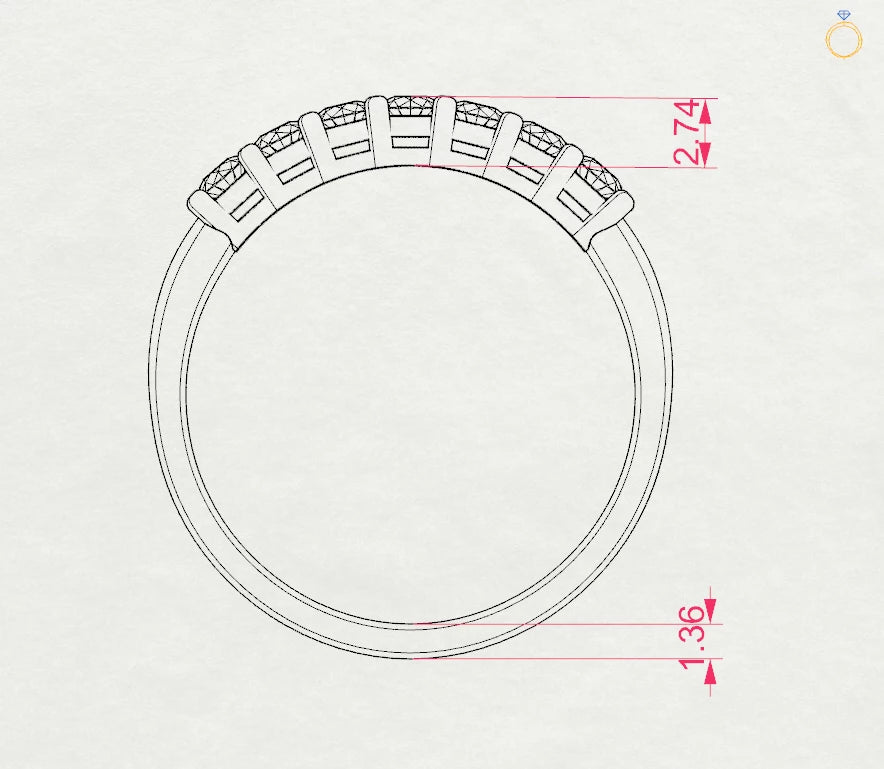 Eternity-Ring (Rund), 0.42 ct — 101-10098(2.5)