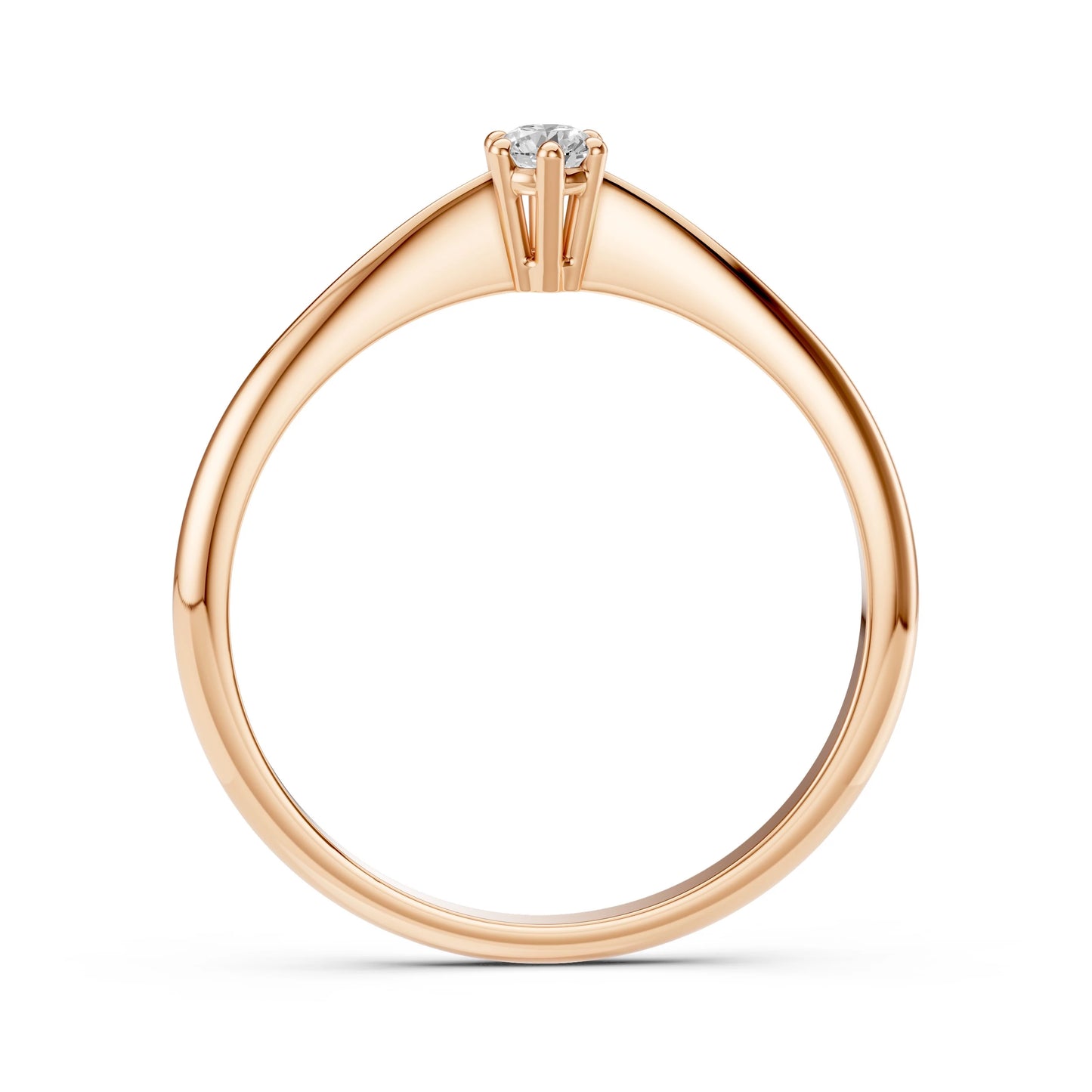 Solitär-Ring (Rund), 0.15 ct — 101-10027(3.4)