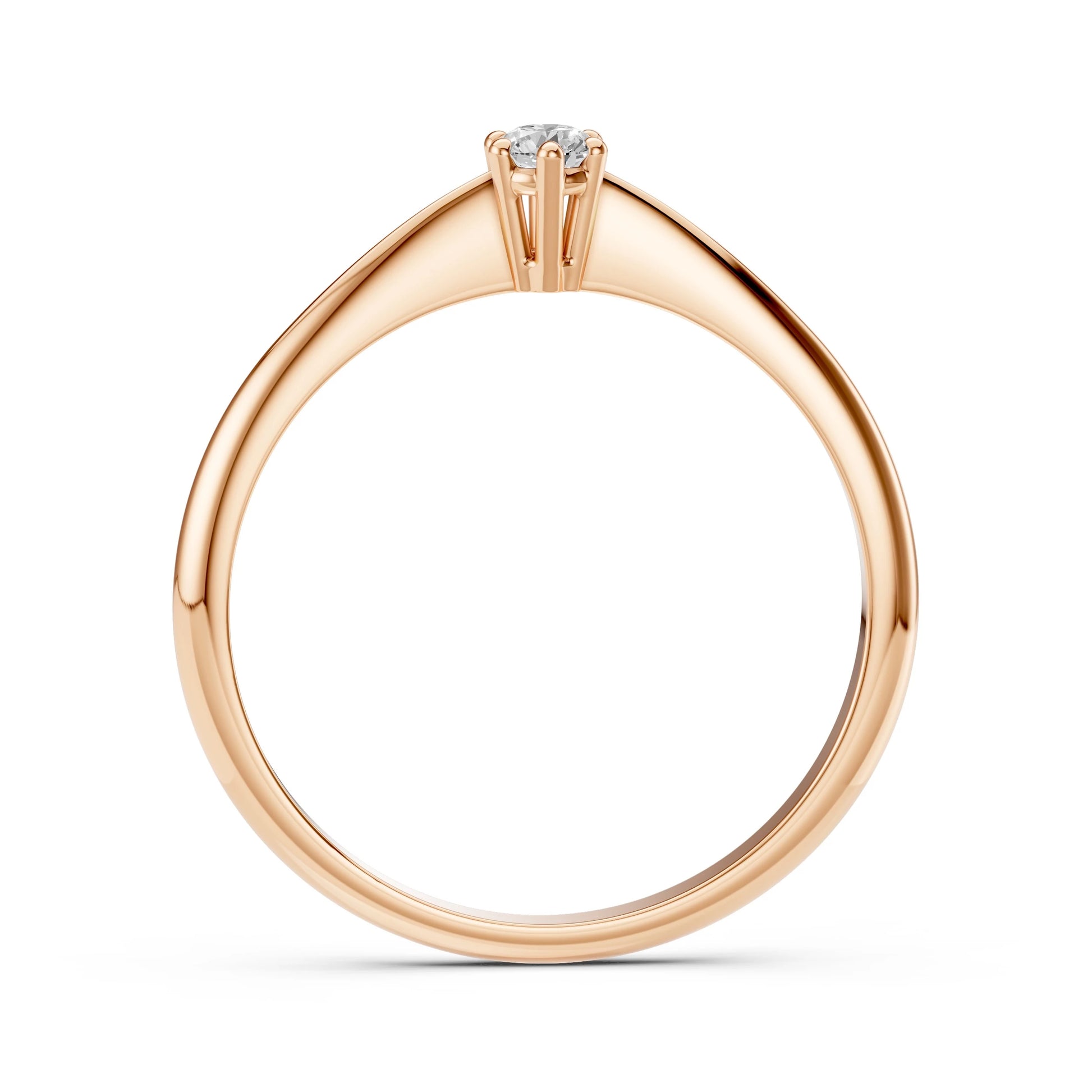 Solitär-Ring (Rund), 0.15 ct — 101-10027(3.4)