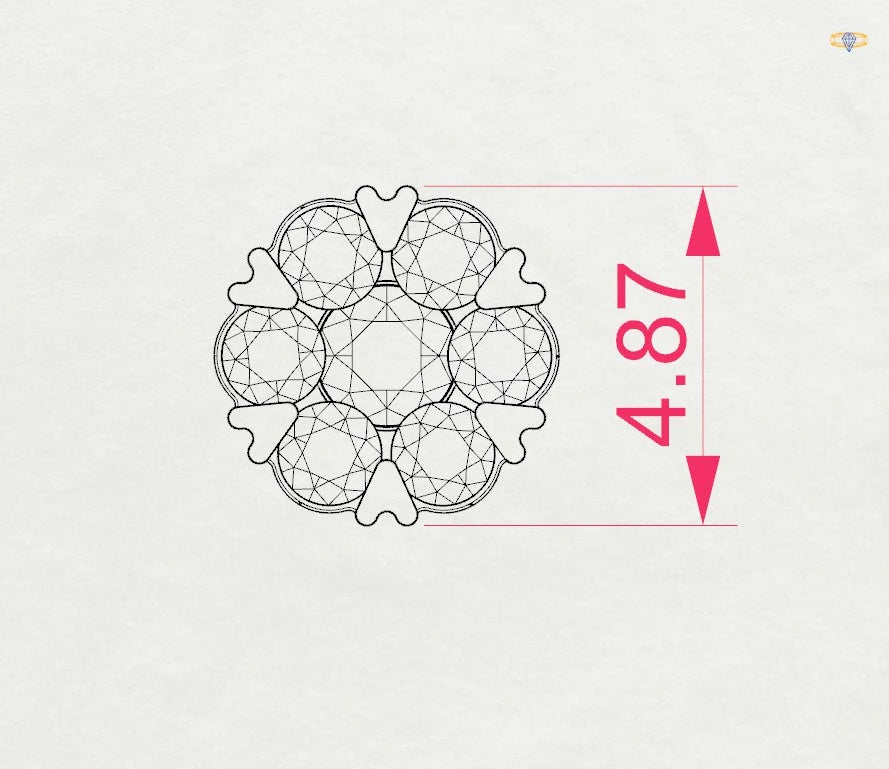 Illusion-Ohrringe (Rund), 0.03 ct — 102-10015(2.0)