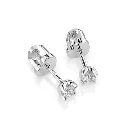 Solitär-Schmetterling-Ohrringe (Rund), 0.2 ct — 102-10020(3.0)