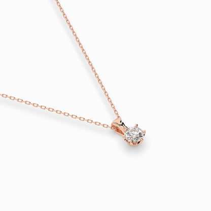 Solitär-Halskette (Rund), 0.2 ct — 104-10004(3.7)