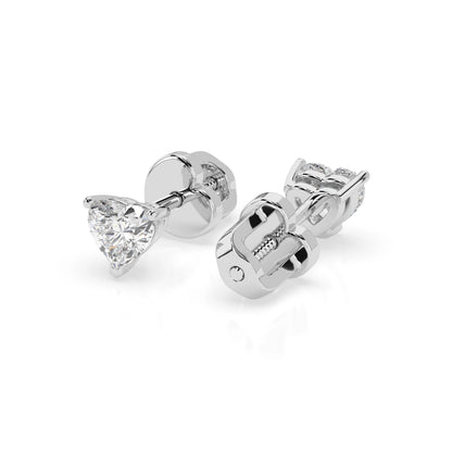 Solitär-Schmetterling-Ohrringe (Herz), 0.6 ct — 102-10190(0.30)HRT