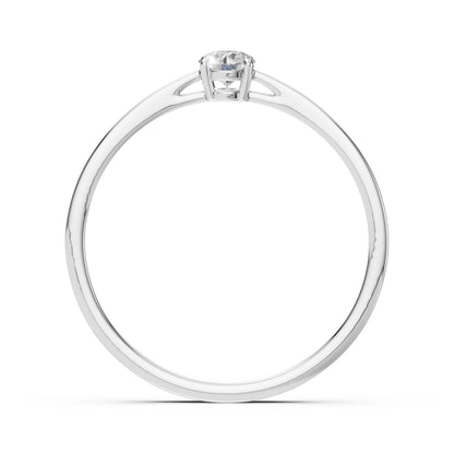 Solitär-Ring (Rund), 0.2 ct — 101-10012/1(3.7)