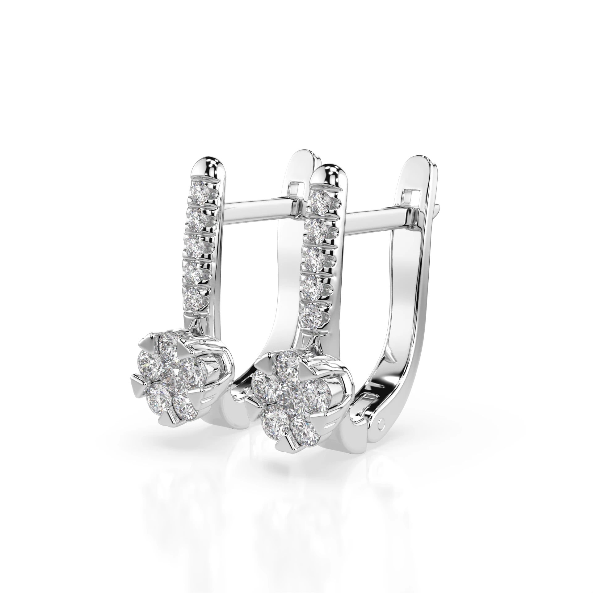 Illusion-Ohrringe (Rund), 0.06 ct — 102-10015/4(2.0)