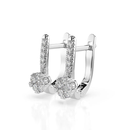 Illusion-Ohrringe (Rund), 0.06 ct — 102-10015/4(2.0)