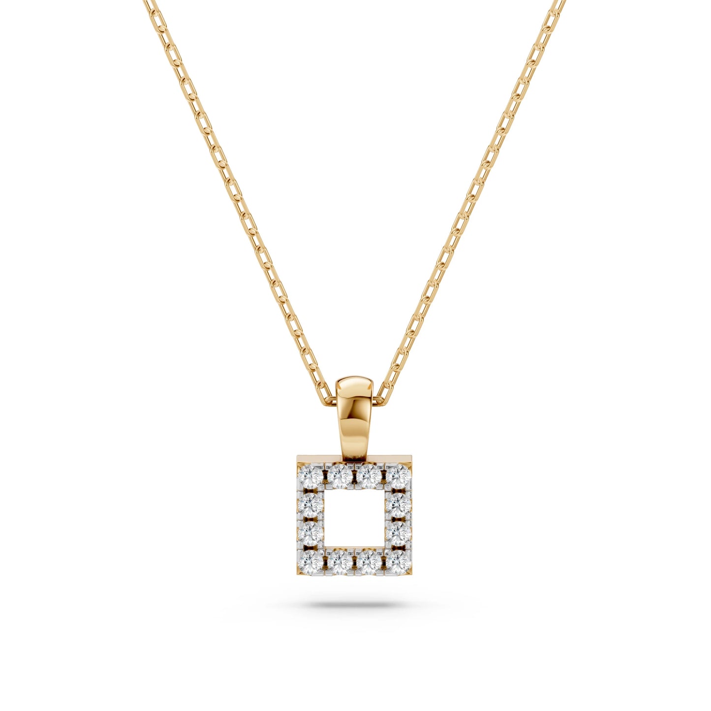 Minimalismus-Halskette (Rund), 0.06 ct — 104-10079