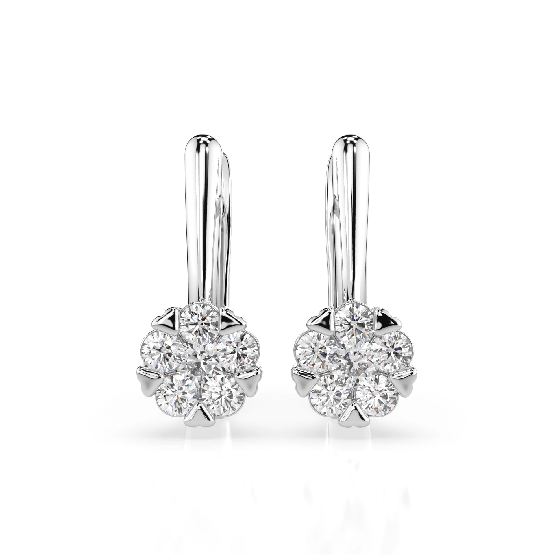Illusion-Ohrringe (Rund), 0.12 ct — 102-10015/1(2.5)