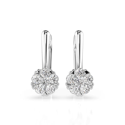 Illusion-Ohrringe (Rund), 0.12 ct — 102-10015/1(2.5)