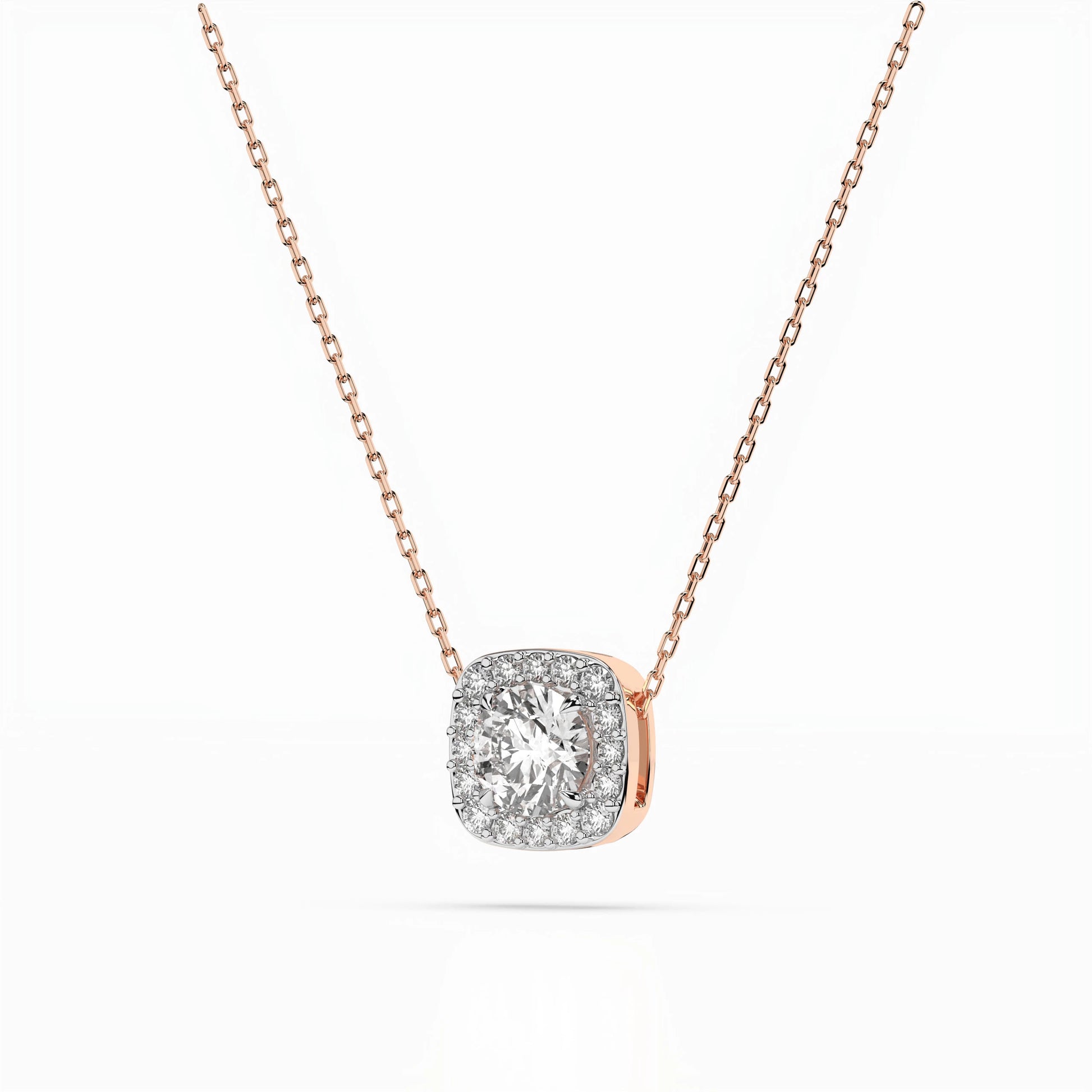 Solitär-Eternity-Halskette (Rund), 0.4 ct — 104-10057(4.7)