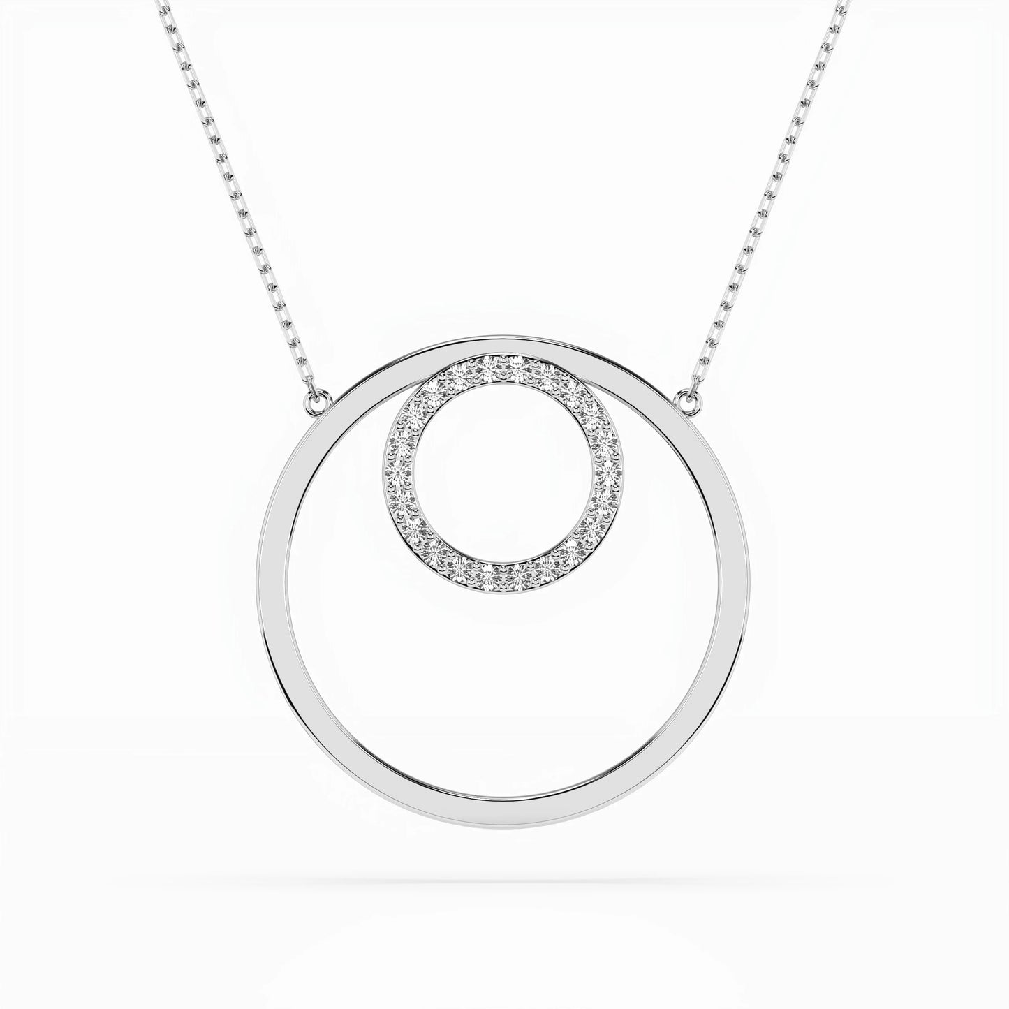 Minimalismus-Halskette (Rund), 0.13 ct — 104-10054