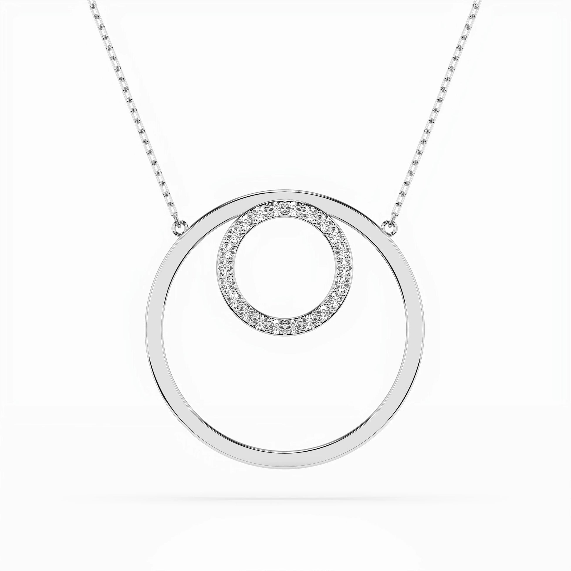 Minimalismus-Halskette (Rund), 0.13 ct — 104-10054