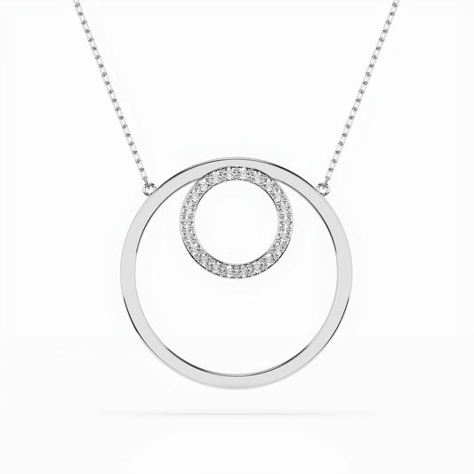 Minimalismus-Halskette (Rund), 0.13 ct — 104-10054