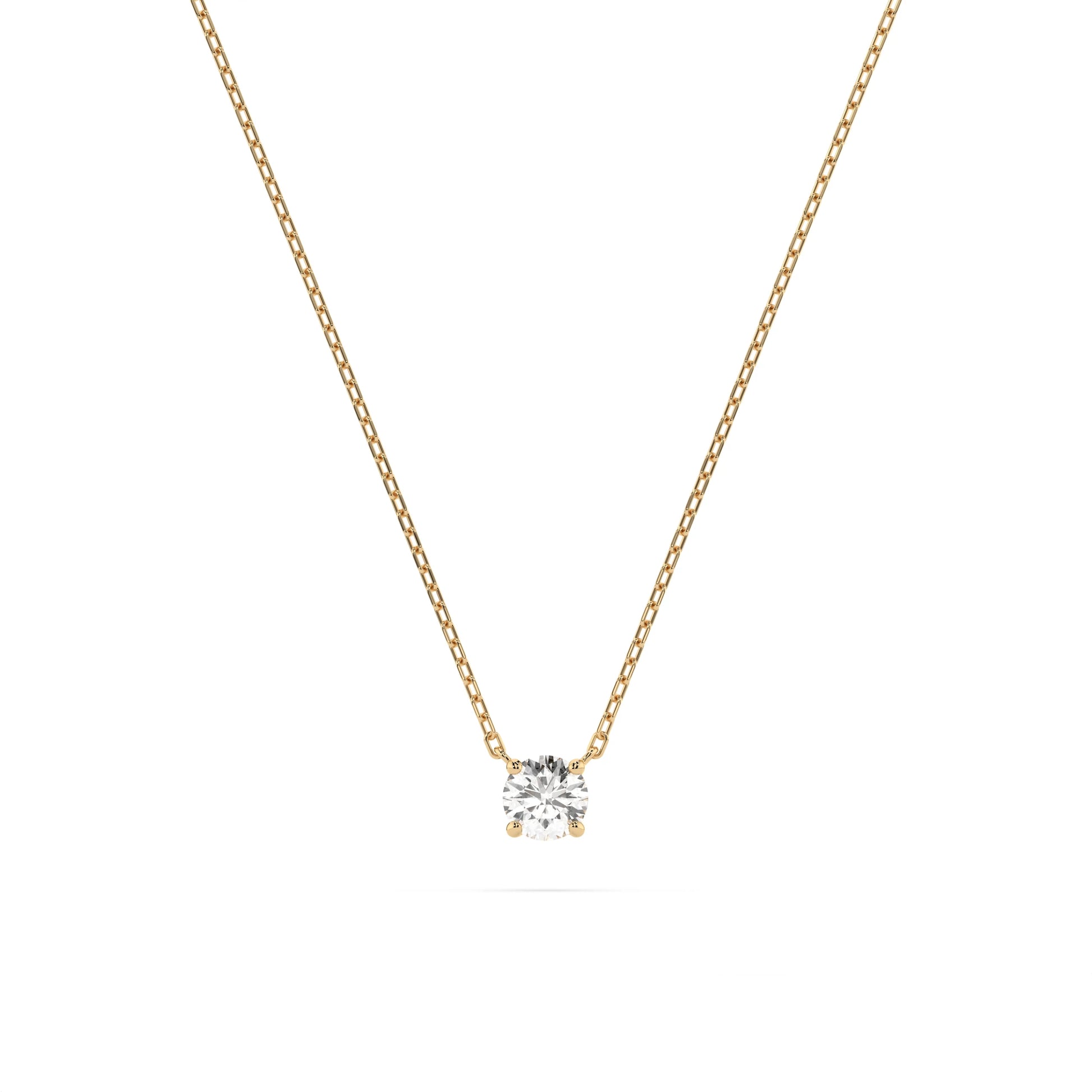 Solitär-Halskette (Rund), 0.15 ct — 104-10040(3.4)