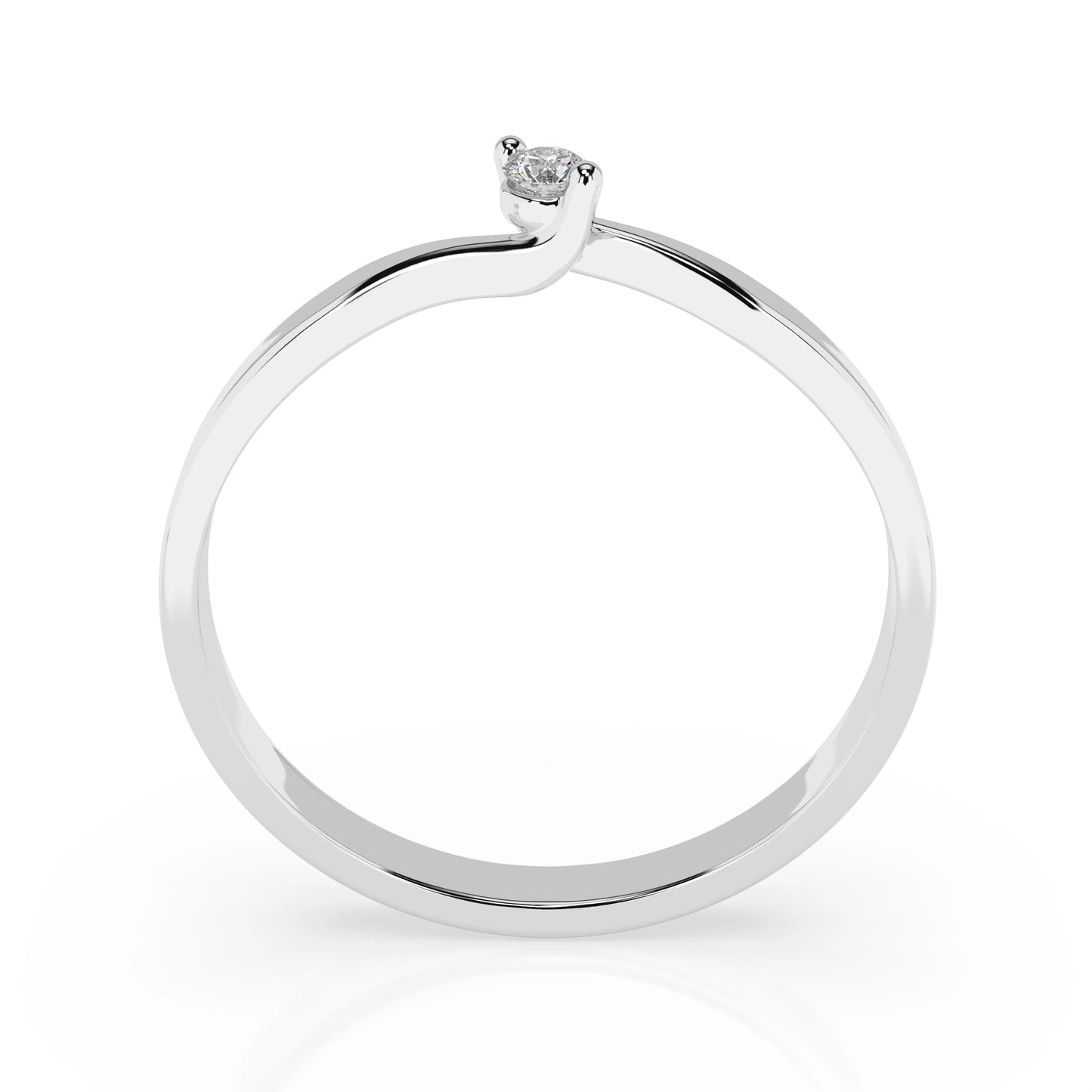 Solitär-Ring (Rund), 0.04 ct — 101-10032(2.2)
