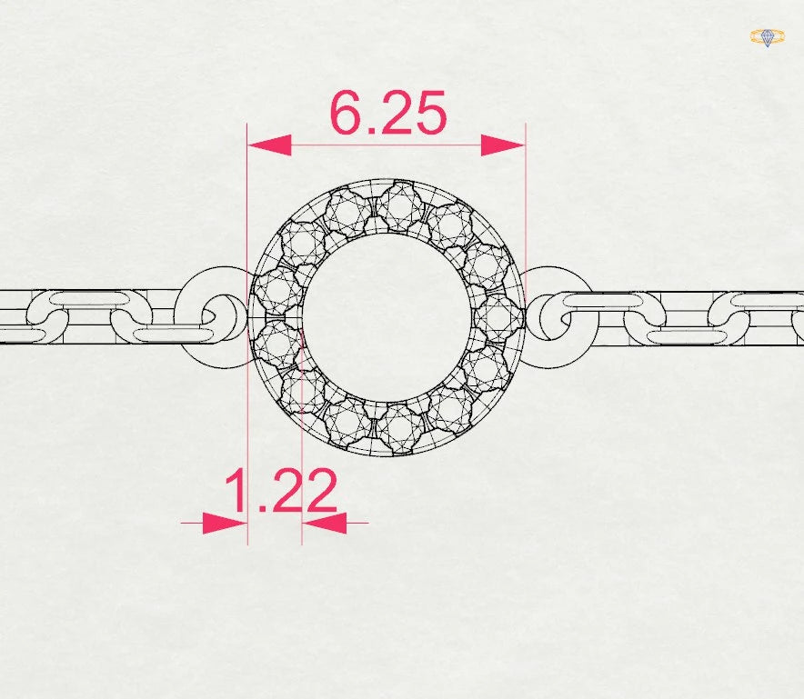Minimalismus-Armband (Rund), 0.07 ct — 105-10015