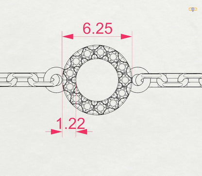 Minimalismus-Armband (Rund), 0.07 ct — 105-10015
