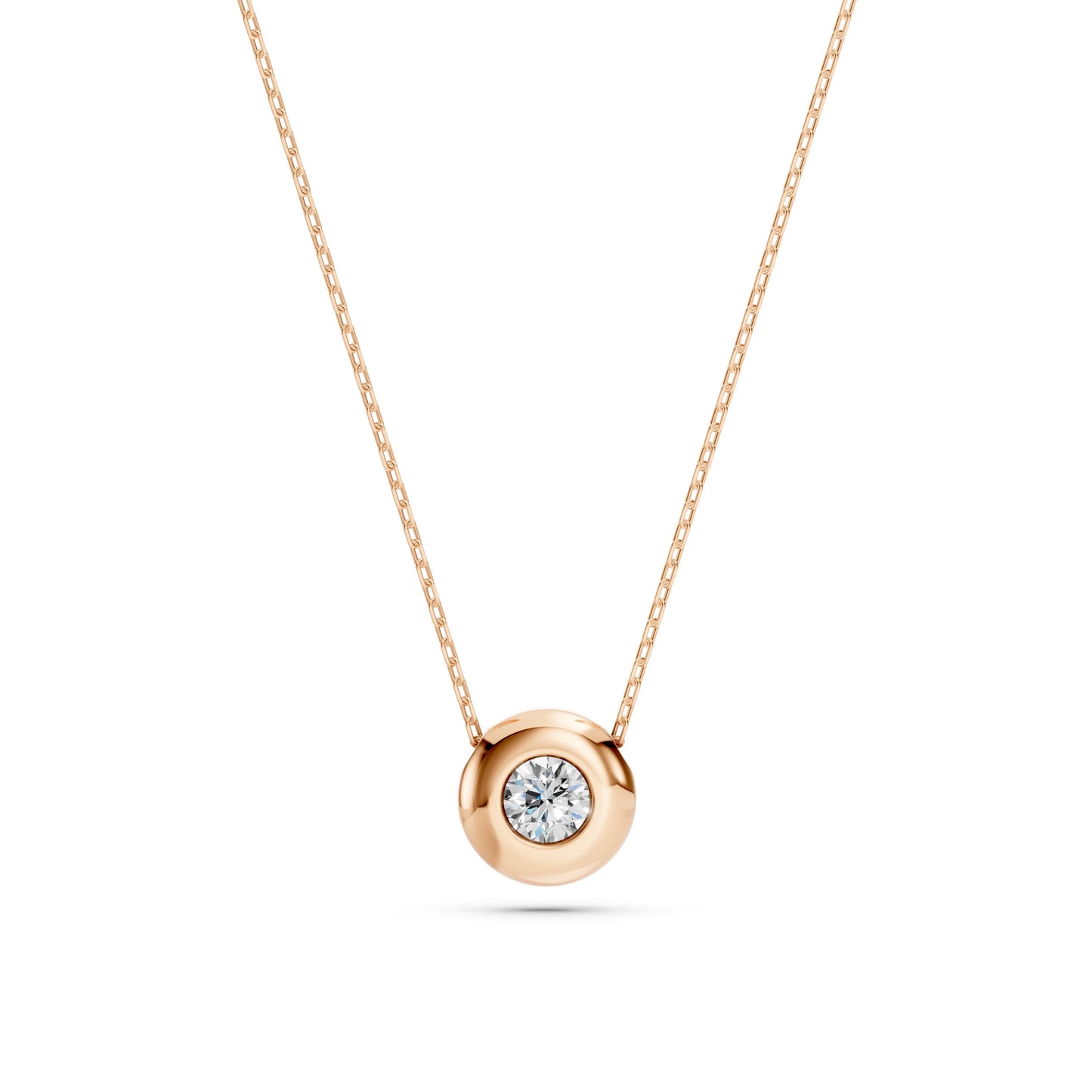 Solitär-Halskette (Rund), 0.15 ct — 104-10007(3.4)