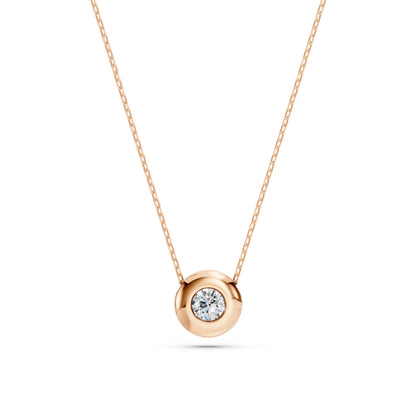 Solitär-Halskette (Rund), 0.15 ct — 104-10007(3.4)