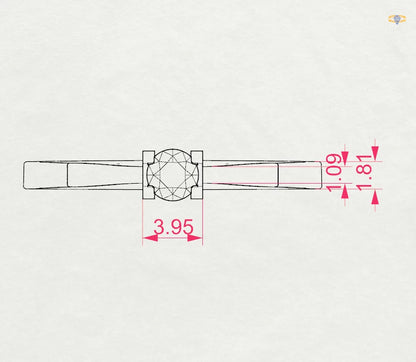Solitär-Ring (Rund), 0.15 ct — 101-10020(3.4)