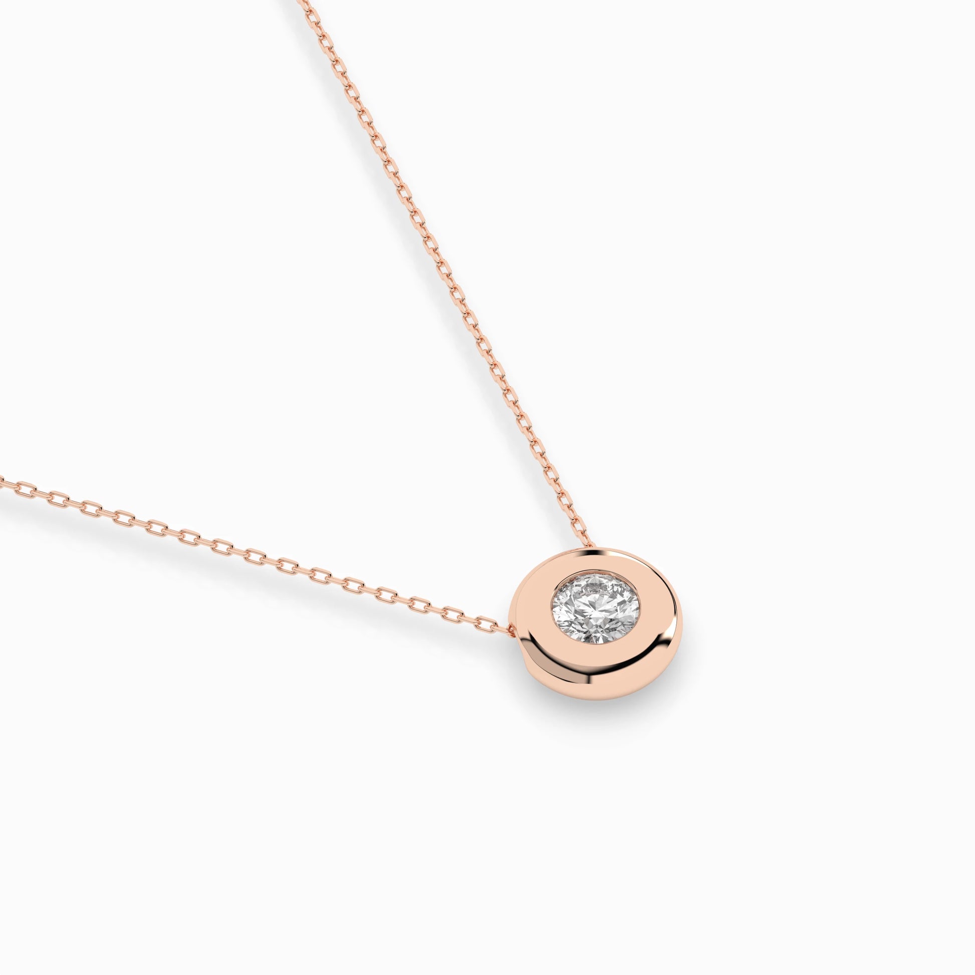 Solitär-Halskette (Rund), 0.25 ct — 104-10007(4.0)