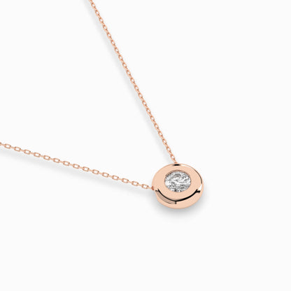 Solitär-Halskette (Rund), 0.25 ct — 104-10007(4.0)