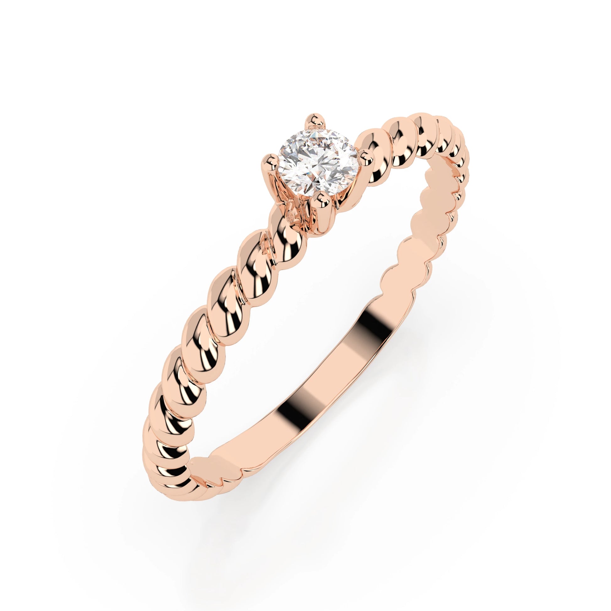 Solitär-Ring (Rund), 0.08 ct — 101-10038(2.7)