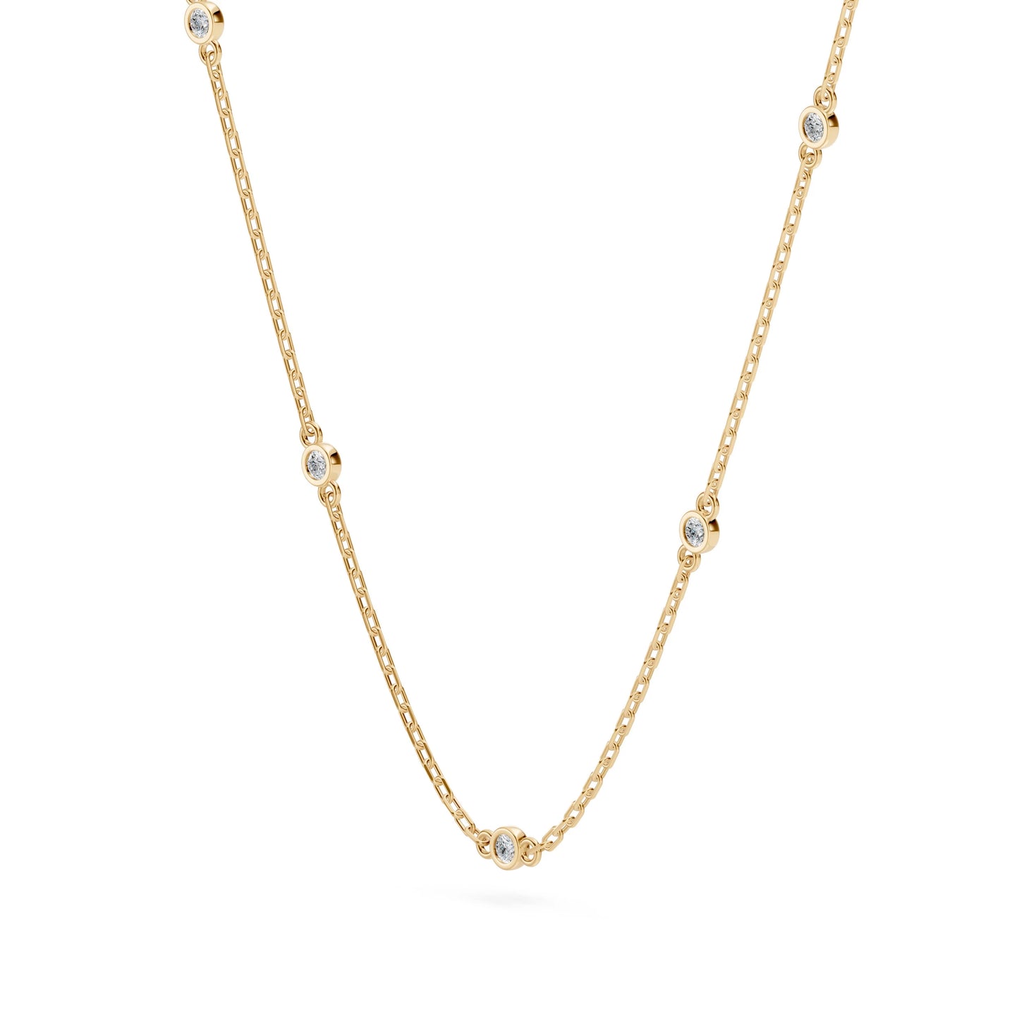 Minimalismus-Halskette (Rund), 0.07 ct — 104-10080/5(1.4)