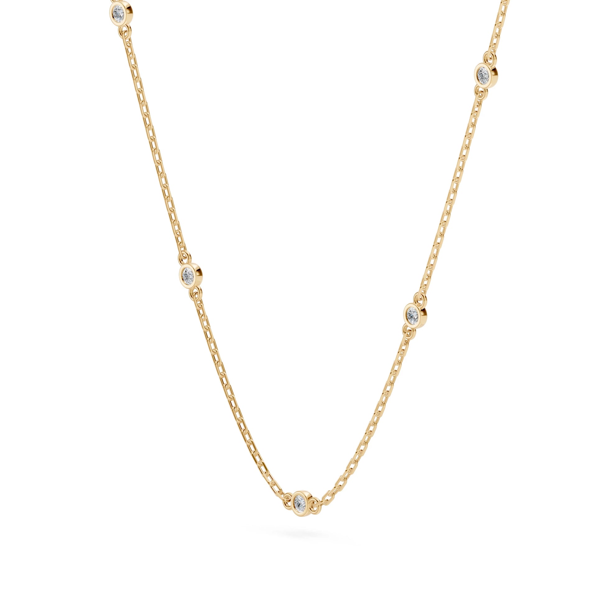 Minimalismus-Halskette (Rund), 0.07 ct — 104-10080/5(1.4)