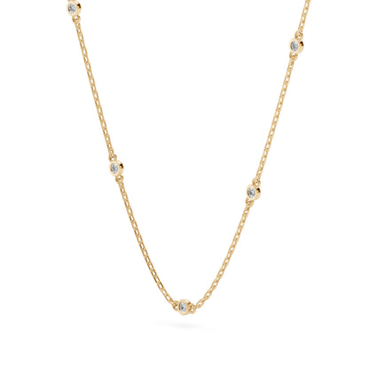 Minimalismus-Halskette (Rund), 0.07 ct — 104-10080/5(1.4)