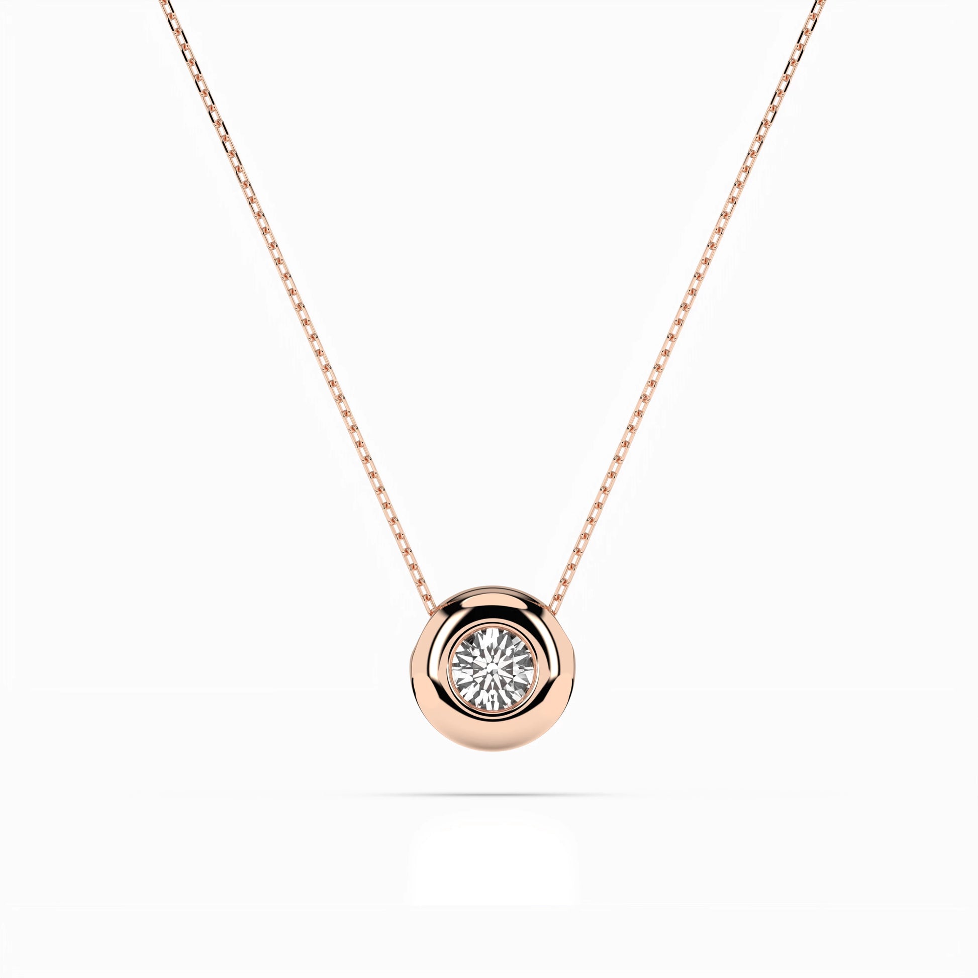Solitär-Halskette (Rund), 0.25 ct — 104-10007(4.0)
