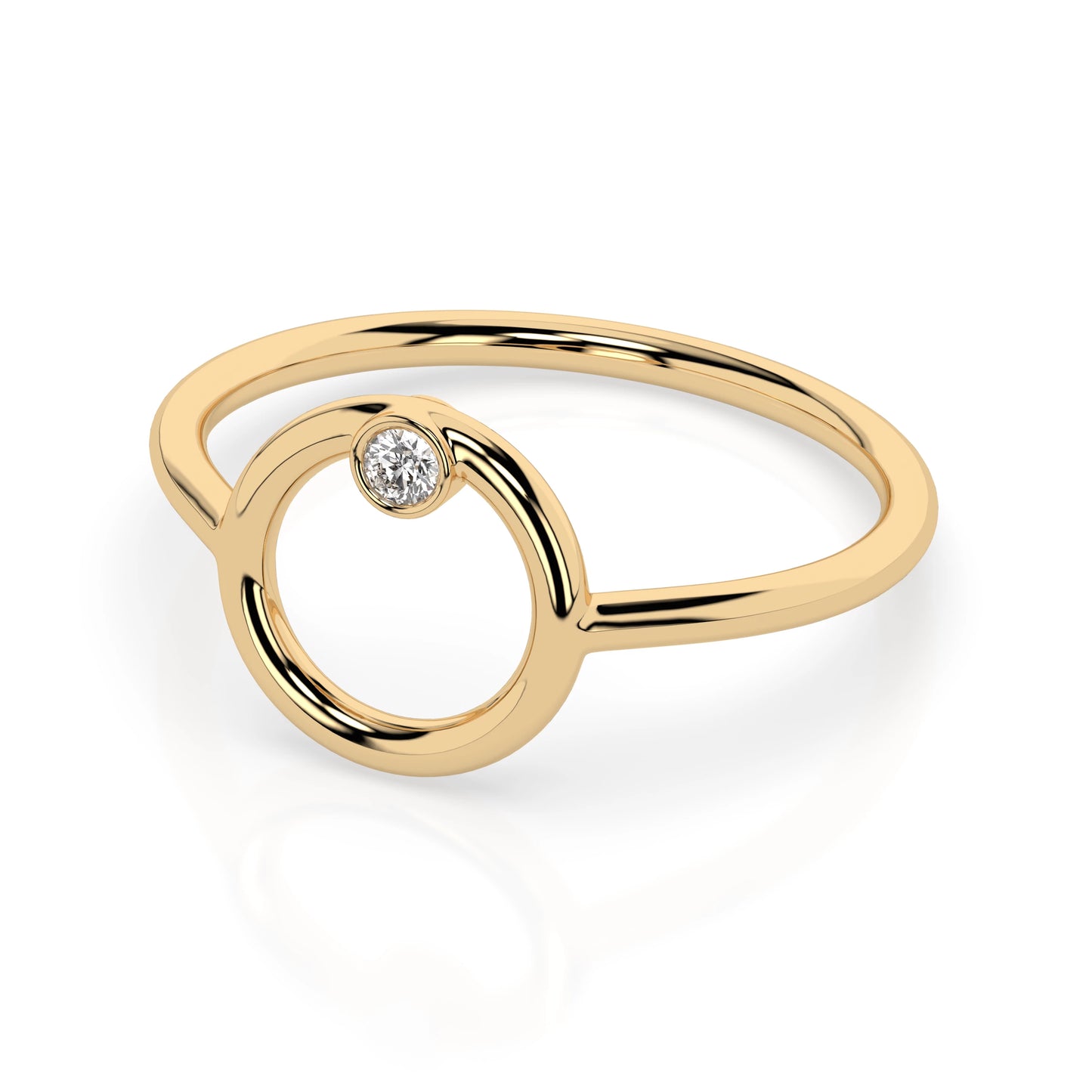 Minimalismus-Ring (Rund), 0.03 ct — 101-10170