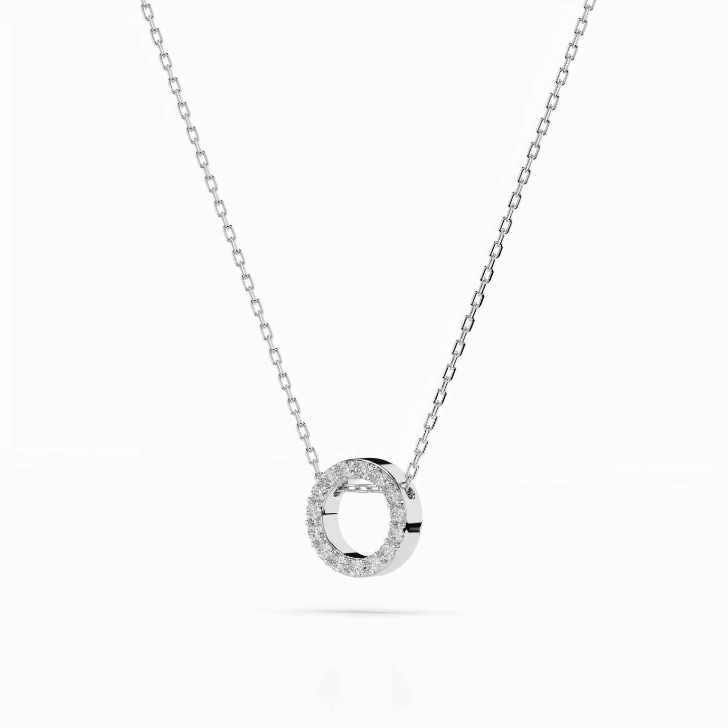 Minimalismus-Halskette (Rund), 0.09 ct — 104-10028
