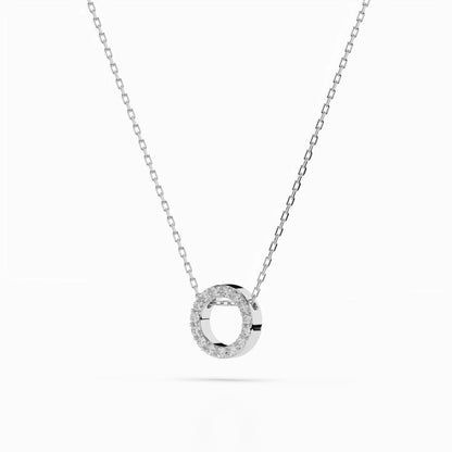 Minimalismus-Halskette (Rund), 0.09 ct — 104-10028