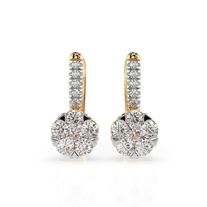 Illusion-Ohrringe (Rund), 0.2 ct — 102-10015/4(3.0)