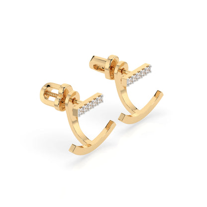 Minimalismus-Ohrringe (Rund), 0.15 ct — 102-10084