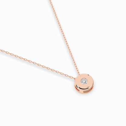Solitär-Halskette (Rund), 0.04 ct — 104-10015(2.2)