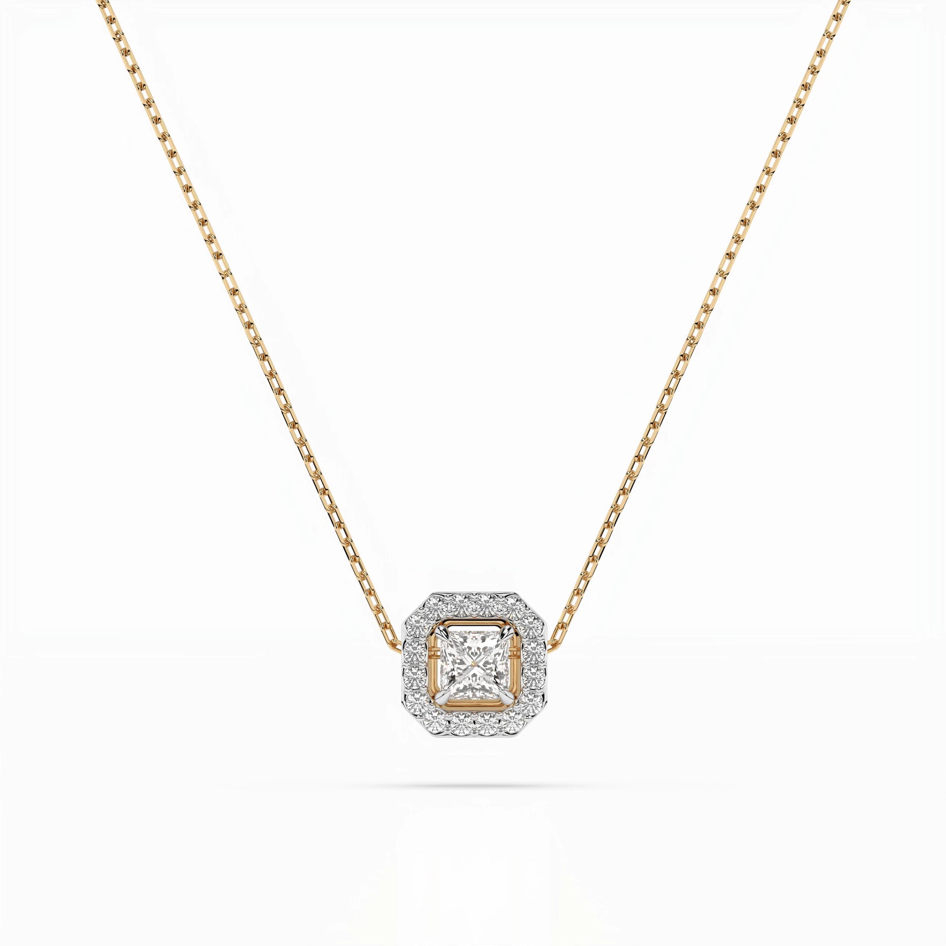 Solitär-Eternity-Halskette (Prinzess), 0.17 ct — 104-10045(3.0)PR