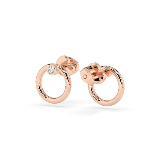 Minimalismus-Ohrringe (Rund), 0.06 ct — 102-10170